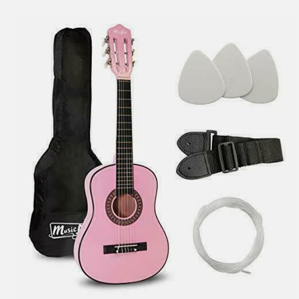 Music Alley MA-51 Classical Acoustic Guitar Kids and Junior Pink, Half Size